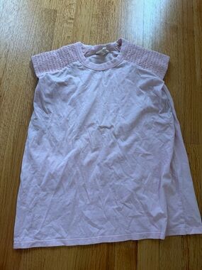 Sézane Pink Smocked Waist Tank Top